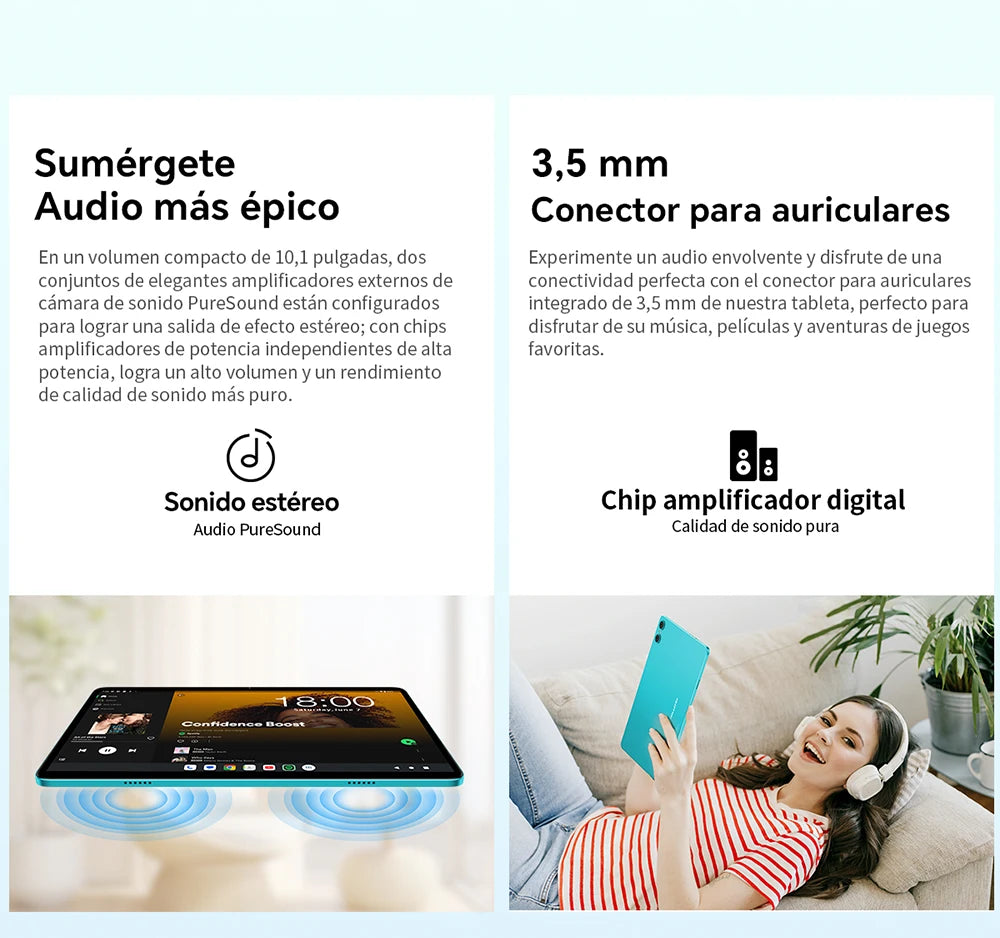 Teclast P30 Android 14 Tablet, 10.1 Inch, up to 12Gb Ram, 128Gb Rom, 1280X800 Ips, Unisoc T606, 8 Cores, 6000 Mah.