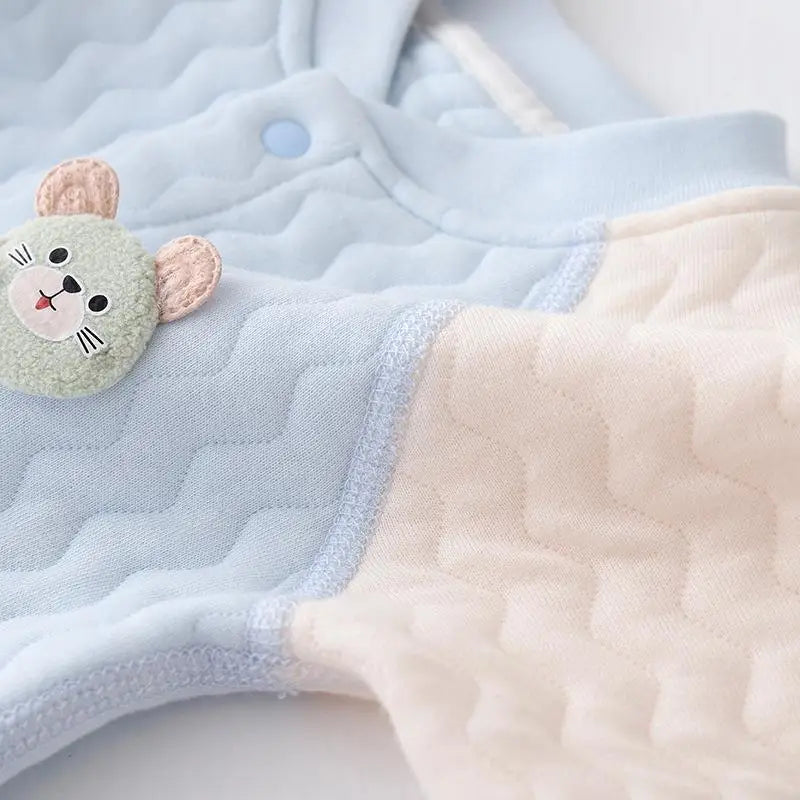 Baby-Body ohne Knochen, warmer Strampler für Neugeborene, Jungen und Mädchen, Cartoon-Body mit langen Ärmeln, Kletteranzug.