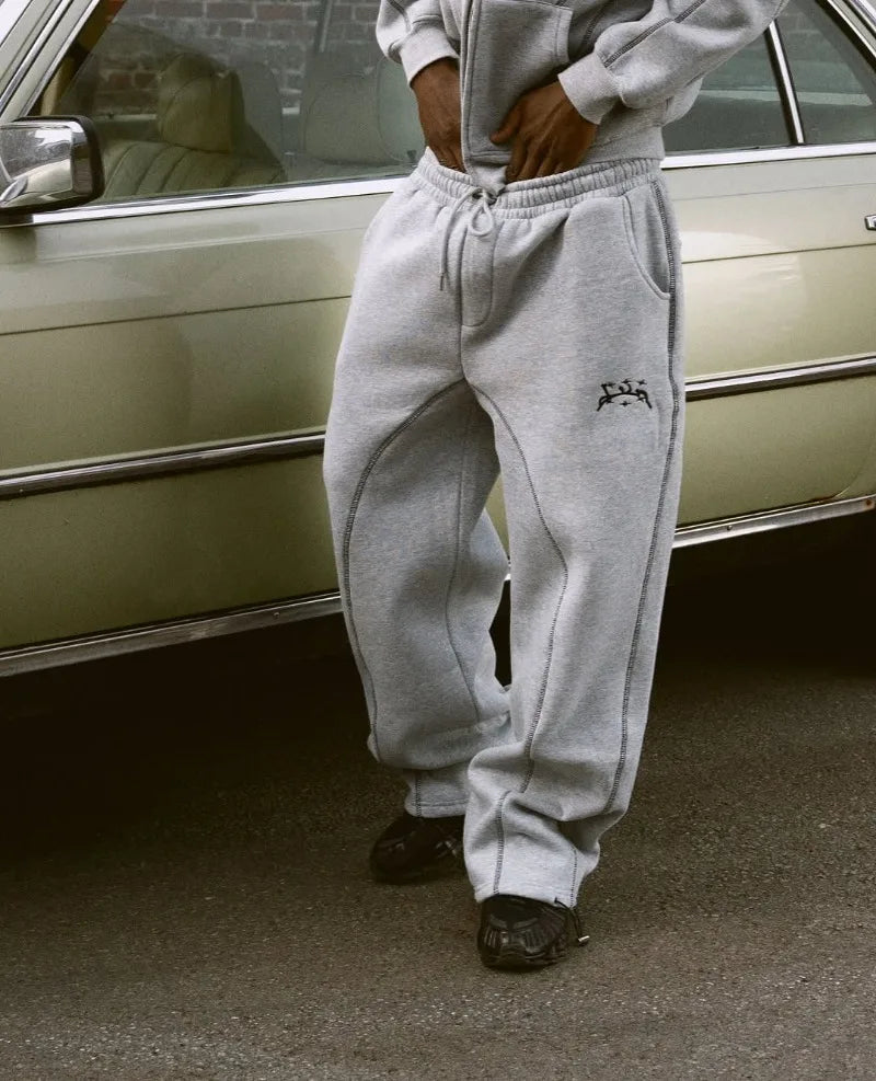 High street hip hop fashion new Y2k men clothing set retro trend casual sportswear personality pattern design loose sweatpants.