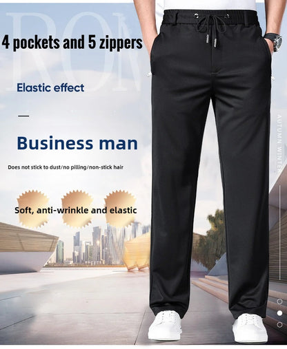 Big Size 10XL Winter Pants Men Fleece Lined Elastic Waist Strtch Trousers Male Thick Warm Straight Business Work Wear Plus Large.