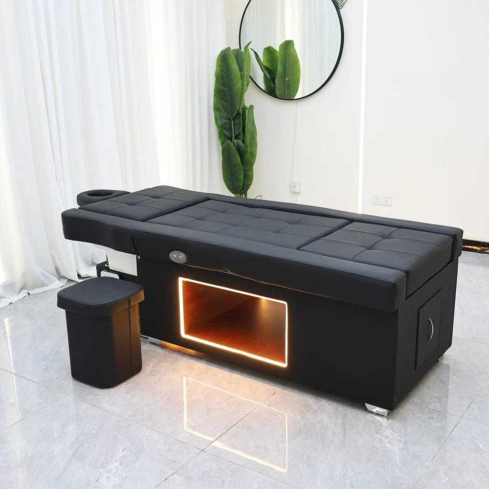 XinSheng Head SPA Salon Haarwaschbett Shampoo-Bett Thai-Massagetisch Barbershop Kommerzielle Möbel mit Fußbadbecken