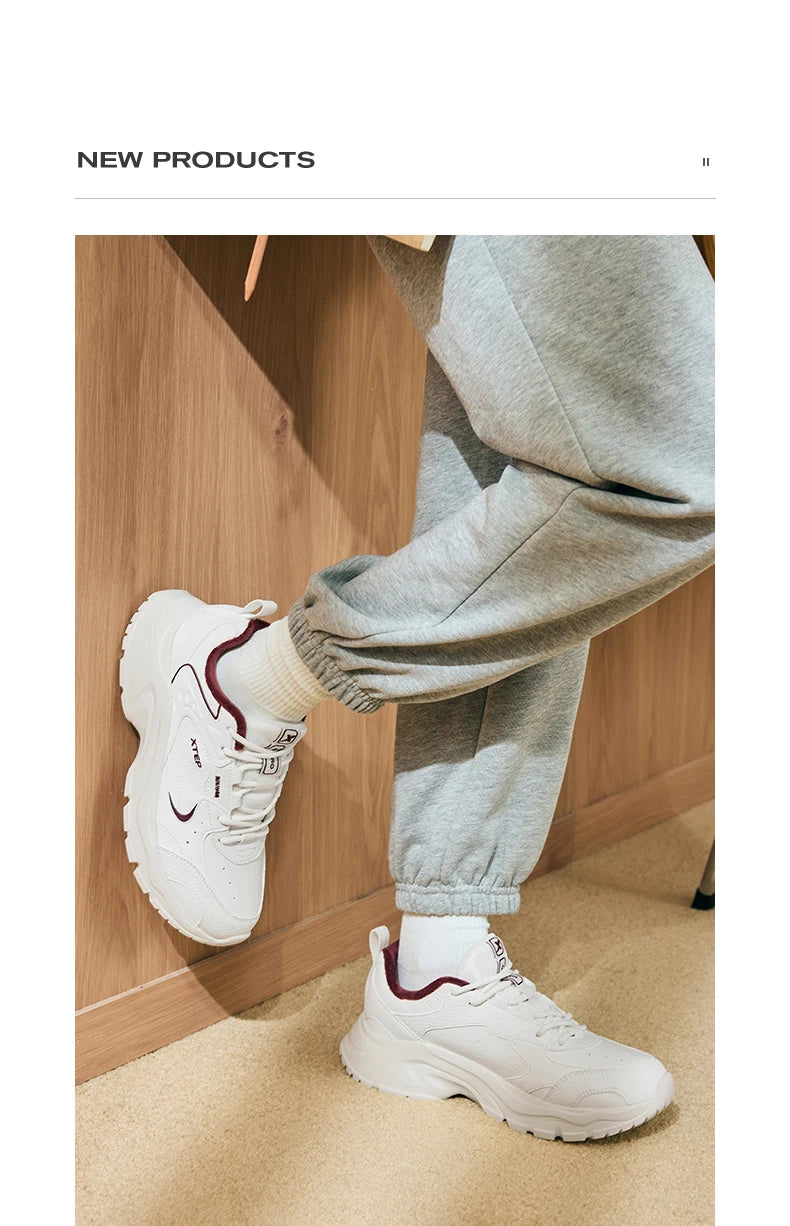 Xtep Cotton Shoes For Women 2024 Winter Warm Soft Sports Shoes Trendy Retro Durability Comfortable Sneakers 876418370026.