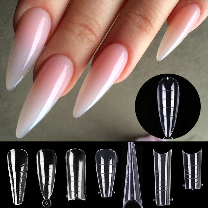 Extension False Nails Art Tips Acrylic Fake Finger Gel Polish Mold Sculpted Full Cover Press on Nails Manicures Accessories Tool.