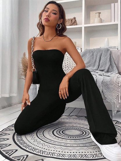 2024 sommer Neue frauen Kordelzug Taille Overall Hosen Freizeit Lift Gesäß Schlank Micro-Flare Overall Hosen.