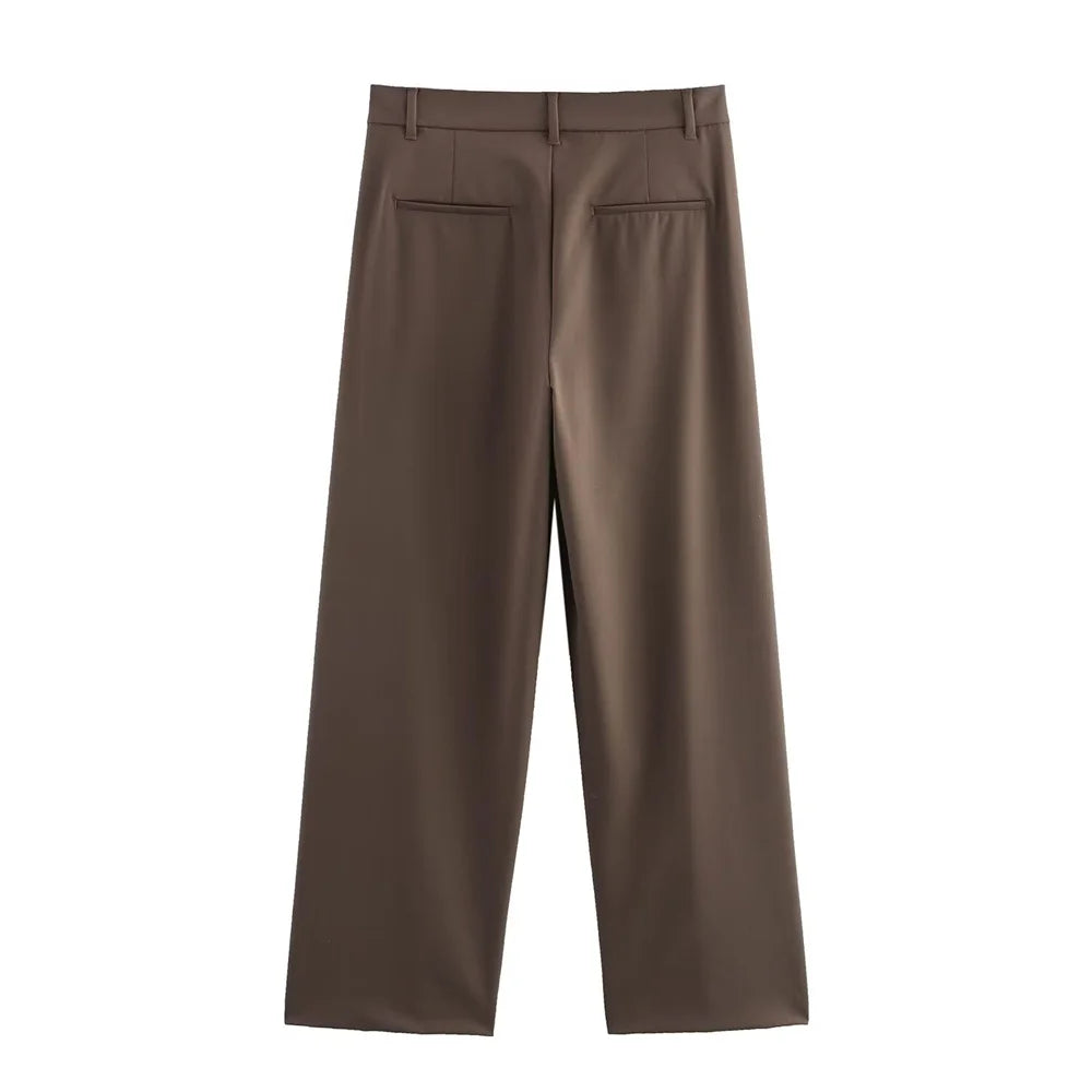 Spring and Summer New Product Women's Wear with Belt Straight Sleeve Casual Suit Coat Waist and Pants Set.