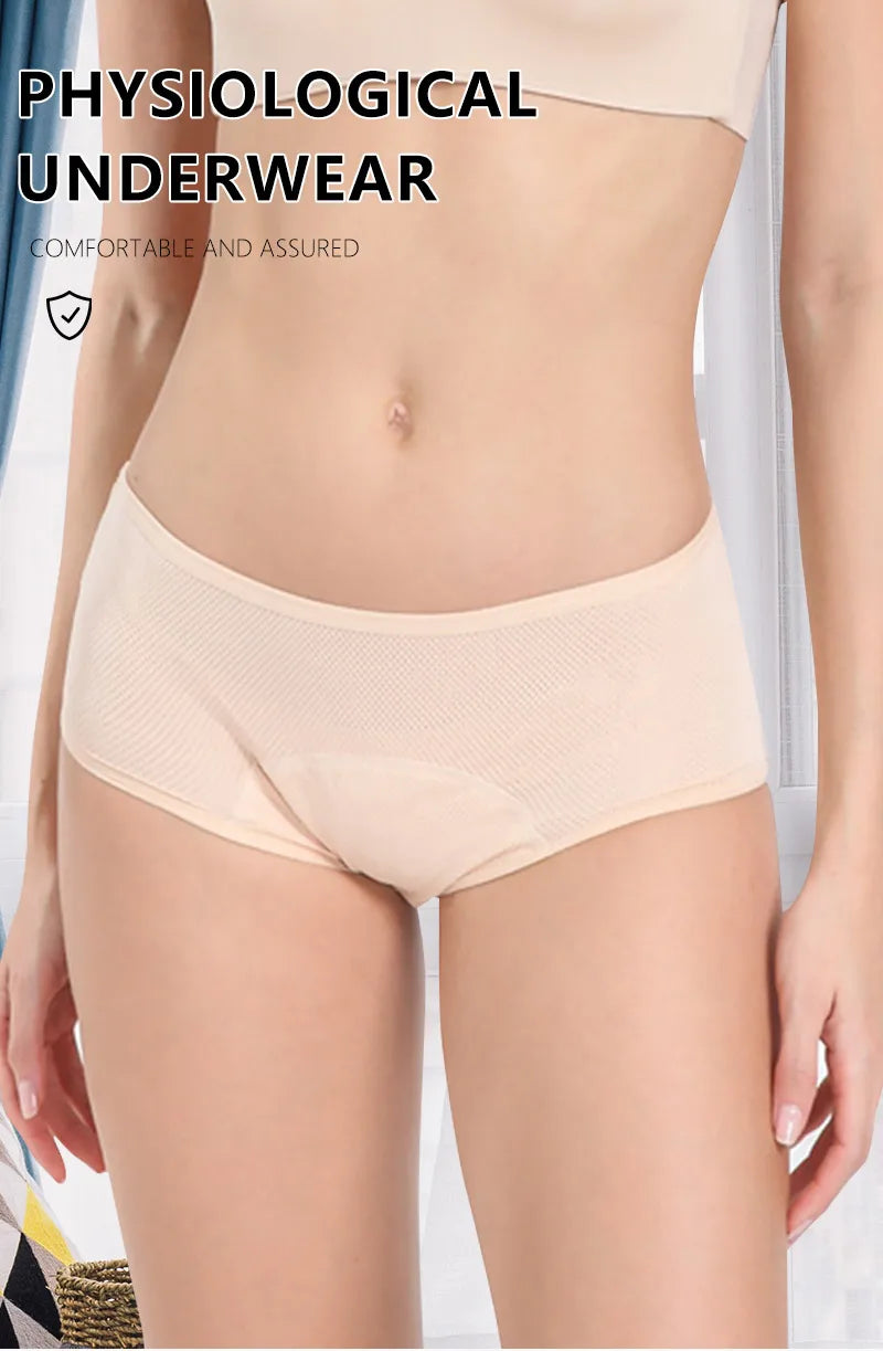 5 Piece Set Menstrual Panties Women Leak Proof Period Underwear Europe Size XXS-5XL Physiological Waterproof Pants.