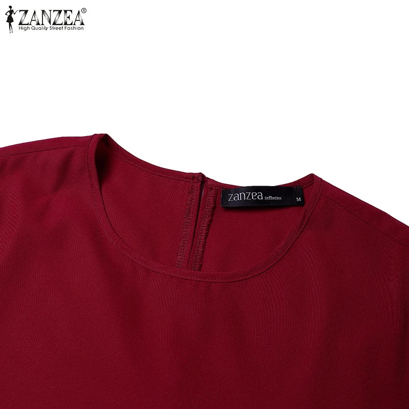 ZANZEA Mode Frauen Langarm Muslimischen Abaya Kleid Frühling Patchwork Maxi Kleider Robe Femme IsIamic Vestidos Lace Up Sommerkleid.