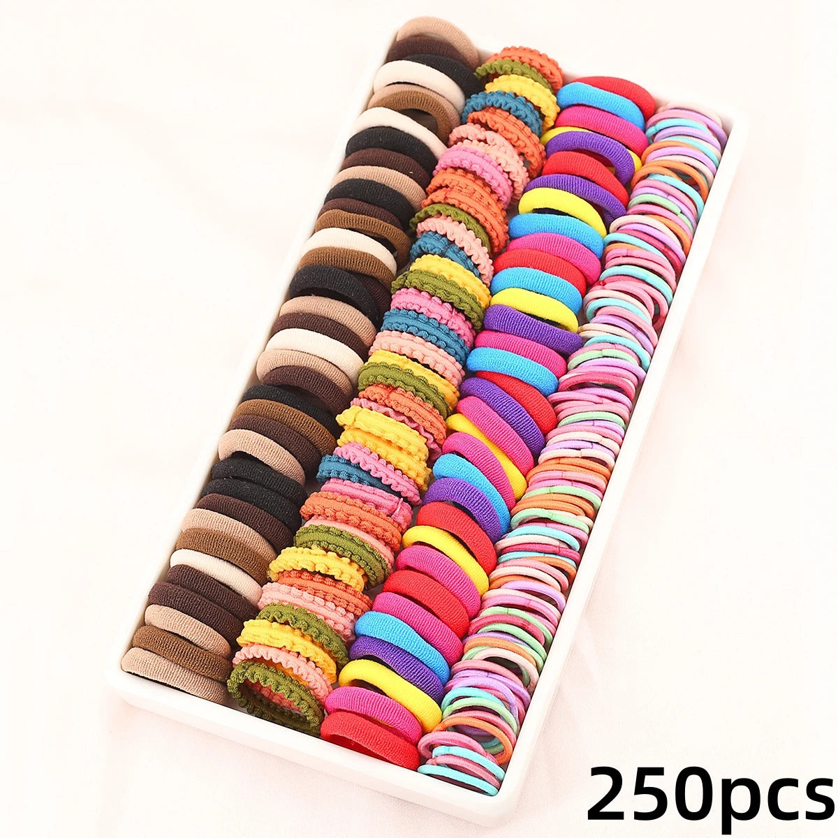 1Pack Girls Colorful Hair Bands Set Nylon Elastic Rubber Band Children Ponytail Holder Scrunchies Kids Hair Accessories.