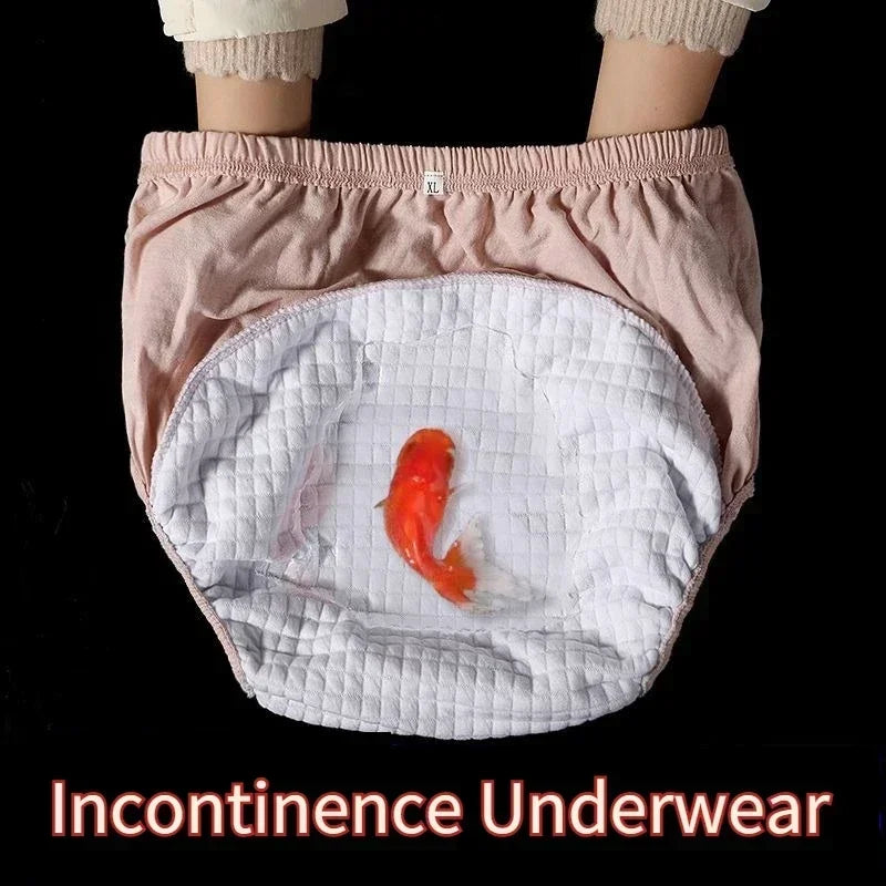 Elderly Leaking Panties Washable Women Elderly Adult Diapers Pants Anti-Side Leakage During Menstruation Pregnancy Panties.