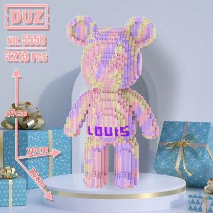 Oversized Violents Bear Building Blocks Assembled Toys DIY Adult Educational Children's Toys Birthday Gift Model Dolls Toys