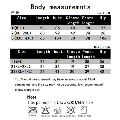 2PCS/Set Women Big Size with Chest Pads Pajamas Spring Autumn and Winter Long-Sleeved Headset Loose Homewear Can Be Worn Outside.