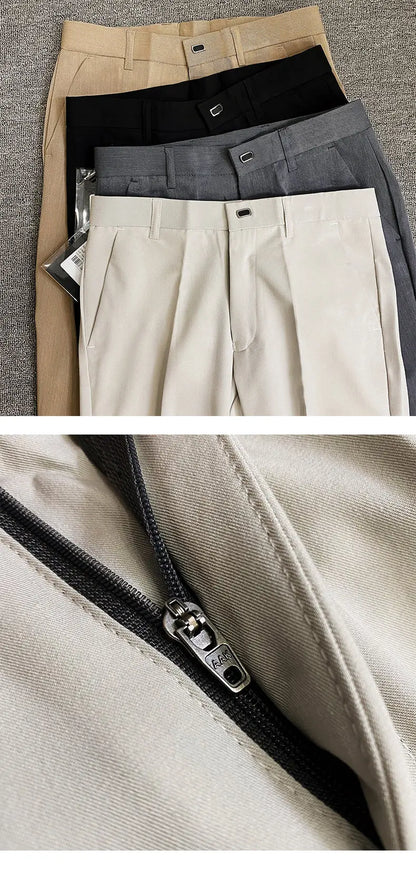 Men Suit Pants Formal Trousers Stretch Slim Pantalone Hombre Calça Masculina Solid Color Casual Dress Pants Fashion Men Clothing