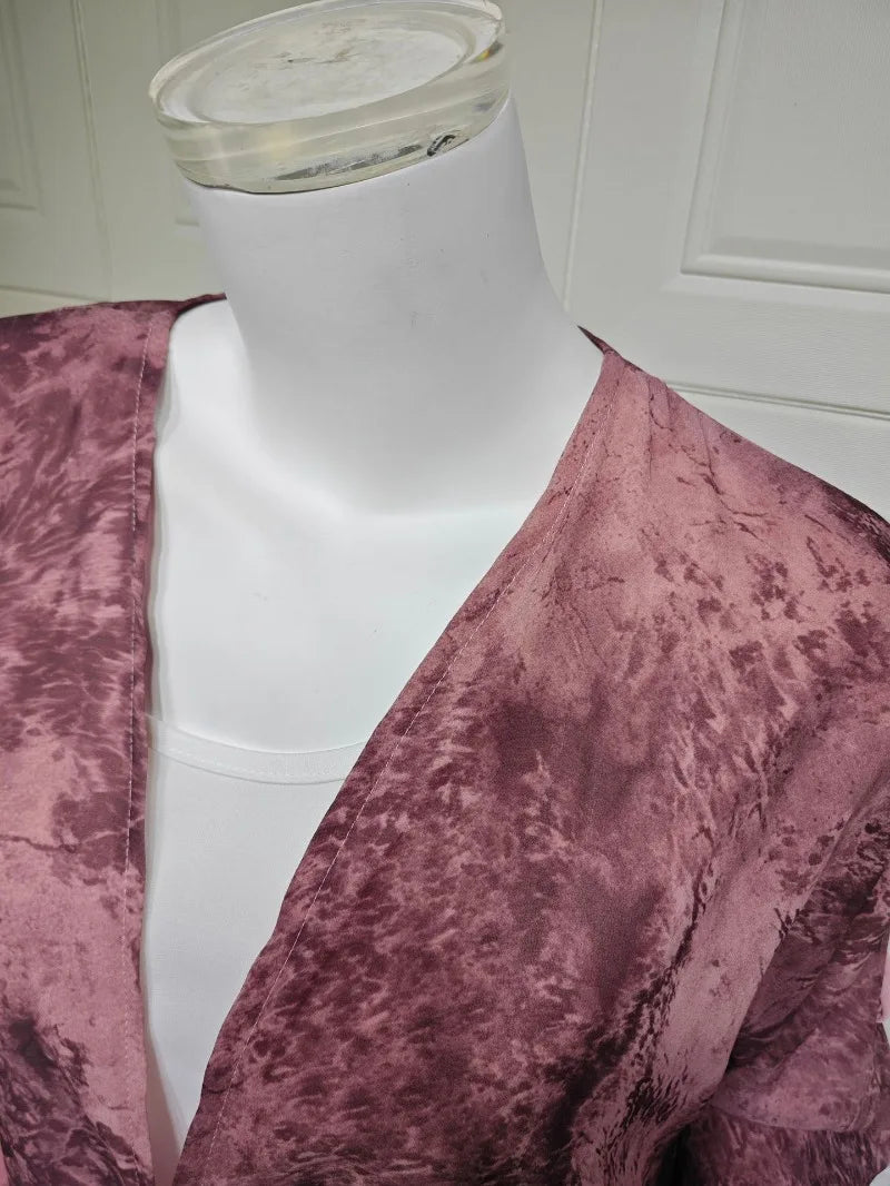 2025 sommer Arabisch Frauen Muslimische Kleidung Ramadan Dubai Offene Abaya Kleid mit Hijab Islam Gedruckt Chiffon 2 Stück Outfit