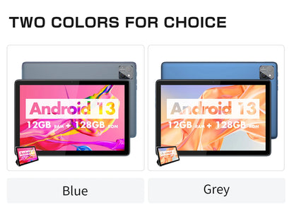 VASOUN Android 14 Tablet 10.1", 12GB(6+6 Expand) RAM, 128GB ROM, Octa Core, Dual SIM 4G Unlocked With 2.4G/5G WiFi GPS.