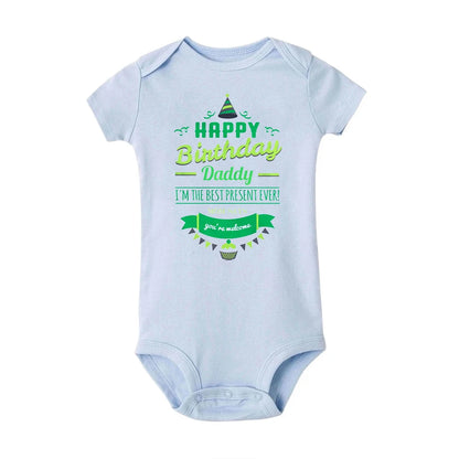 Alles Gute zum Geburtstag Papa Neugeborenes Baby Body Geschlechtsneutrale Babyartikel Säuglingskleidung Zwillinge Outfit Strampler Vater Geburtstagsgeschenk