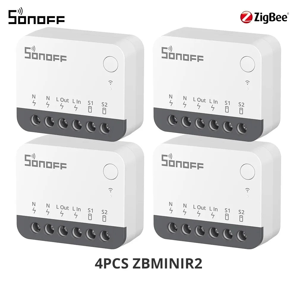 SONOFF ZBMINIR2 Extreme Zigbee Smart Switch Detach Relay Externer Schalter Fernbedienung über eWeLink, kompatibel mit Zigbee Hub