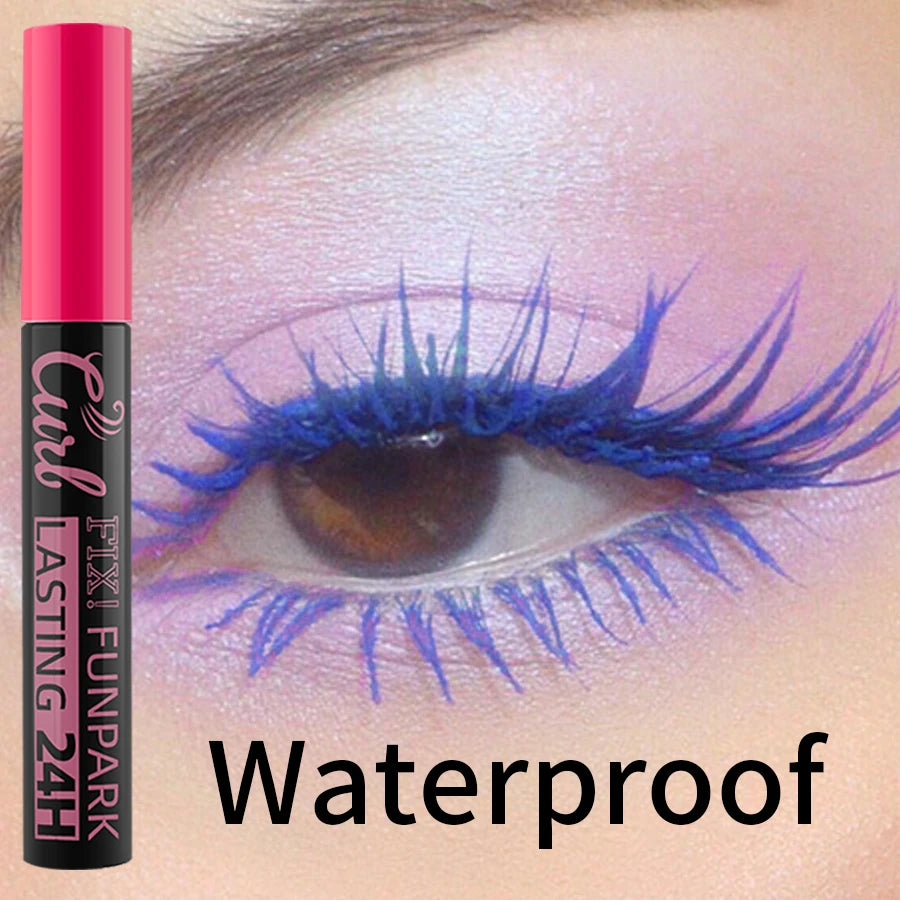 Multicolor Curling Mascara Waterproof Fast Drying Eyelashes Extension Lashes Korean Makeup Lasting White Blue Purple Mascara.
