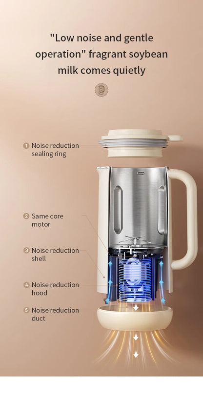 Bear 600ml Soy Milk Machine Maker Soybean Blenders For Kitchen Juicer Food Processors Nut Vegan Low Noise 220V Wall Breaking.