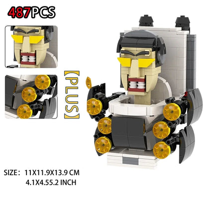 Moc Skibidi Toilet Action Figures builing blocks,Camerman Titan Speakerman Surveillance Man TVMan Boys Bricks Toys For Kids Gift
