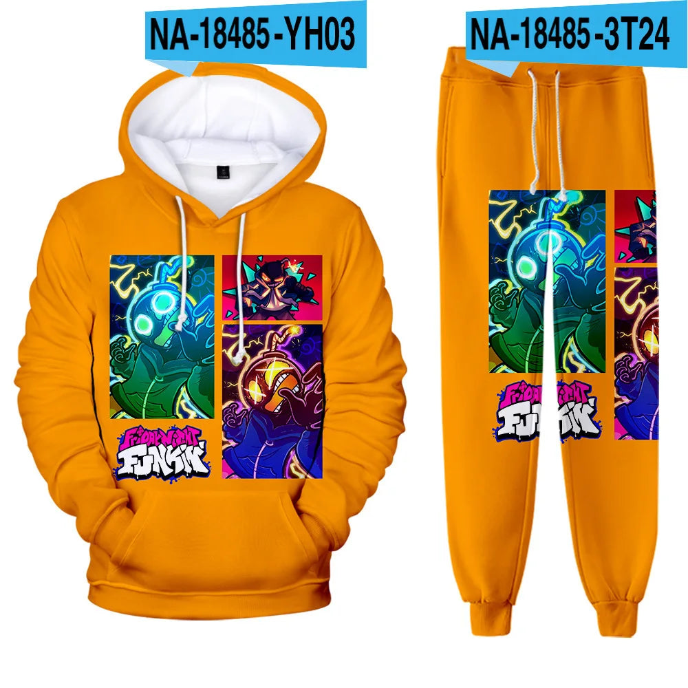 Friday Night Funkin 3D Print kids Tracksuit Set Casual Hoodie+Pants 2pcs Sets Spring Autumn Oversized Sweatshirt Fashion Clothes.