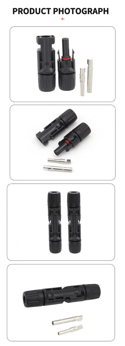 10/20/50/100/300/400PCS Photovoltaic Solar Connector Kit Plug 1000V 30A connectors for solar panels PV/MC Cable 2.5/4/6mm².