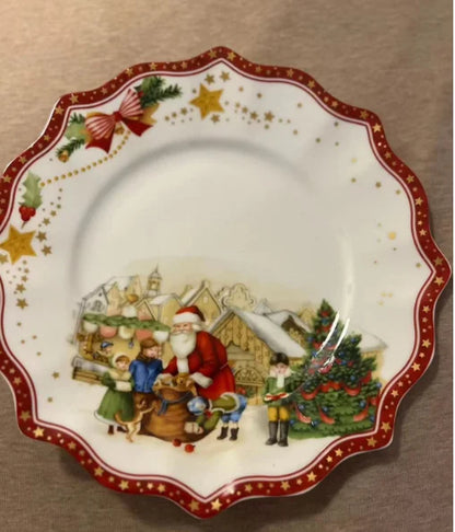 German V Bao Tableware Christmas Biscuits Plate Dish Rectangular Plate Mug Plate Salad Dish.