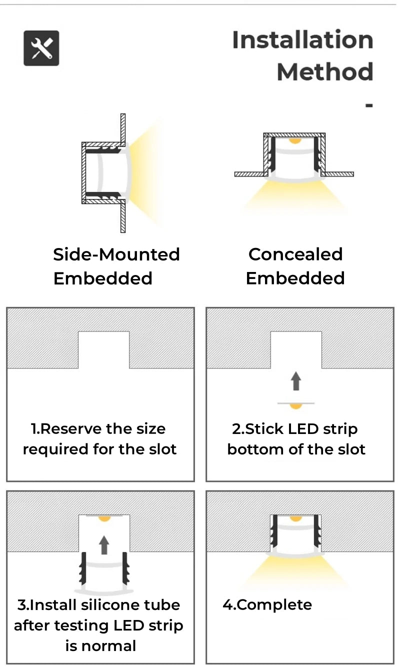 Black Flexible LED Neon Rope Lamp Silicone Tube Diffuser Recessed Channel For WS2811 WS2812B Waterproof Ribbon Neon Strip Lights