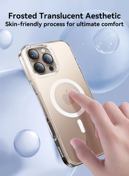 Joyroom Magnetic Frosted Case For iPhone 17 16 Pro Max Case Shockproof Matte Cover For iPhone 16 Wireless Charger Magnet Case.