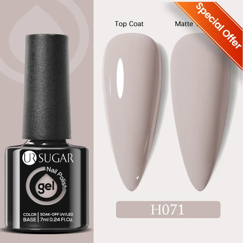 UR SUGAR 7/7.5ml Summer Blue Silver Gel Nail Polish Semi Permanent High Quality Soak Off UV LED Varnishes Nails Art Manicure