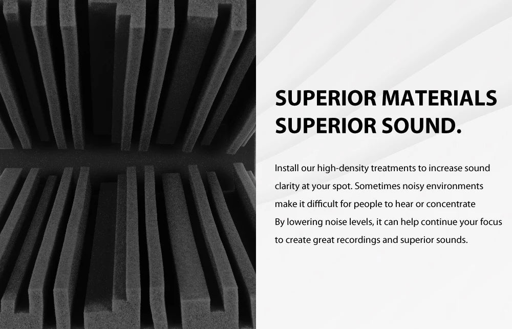 Sound Absorbing Equipment 6/12/24 Pcs, Home Music Noise Isolation Wall Panel, Broadband Acoustic Panels Soundproof Foam Padding