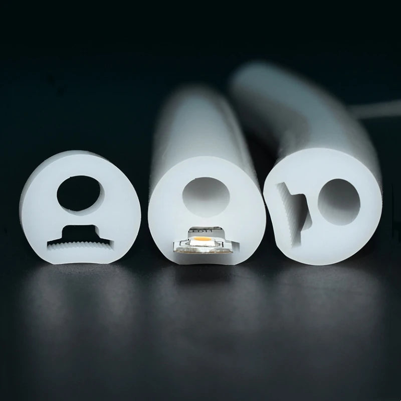 Round Flexible LED Neon Rope Lamp Silicone Tube 180/270/360° Tape Lamp Diffuser For WS2811 WS2815 Outdoor Decor Neon Strip Light.