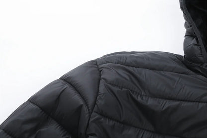 New Winter Fleece-Lined Thickened Cotton Coat Business-Casual Windproof Warm Lightweight Fashionable Hooded Jacket Sports Jacket.