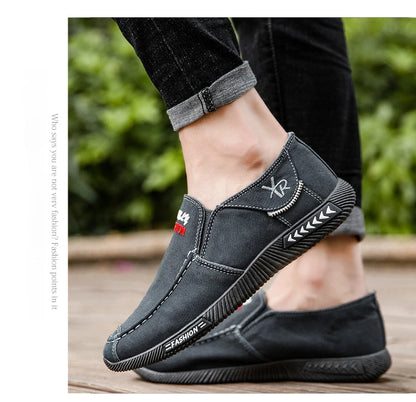 Denim Men's Canvas Shoes Slip on Sneakers Male for Summer 2025 New Outdoor Driving Moccasin Trendy Vintage Loafers Shoes for Men