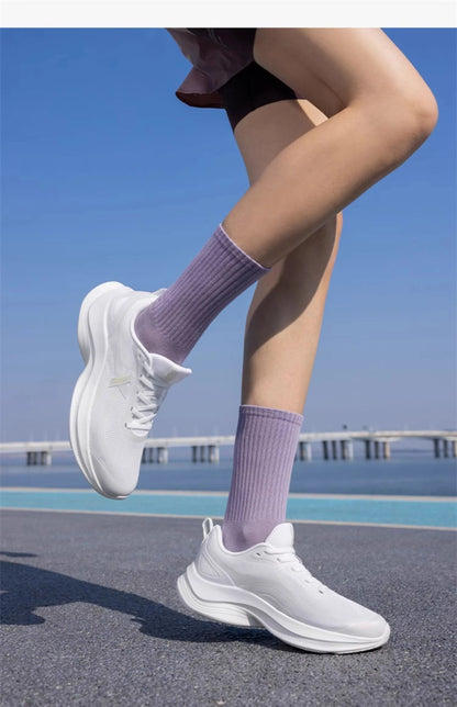 Xtep Laufschuhe für Damen, 2022, Sommer, atmungsaktiv, leicht, mit Rebound-Dämpfung, Stoßdämpfung, Sportschuhe 875218110014