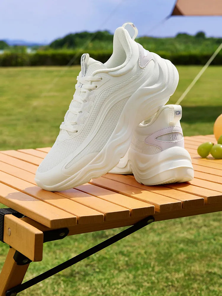 361 Degrees New Women Running RacingShock Absorbing Wear Casual All-Match Resistant Trendy Thick Bottom Female Sneaker 682412245.