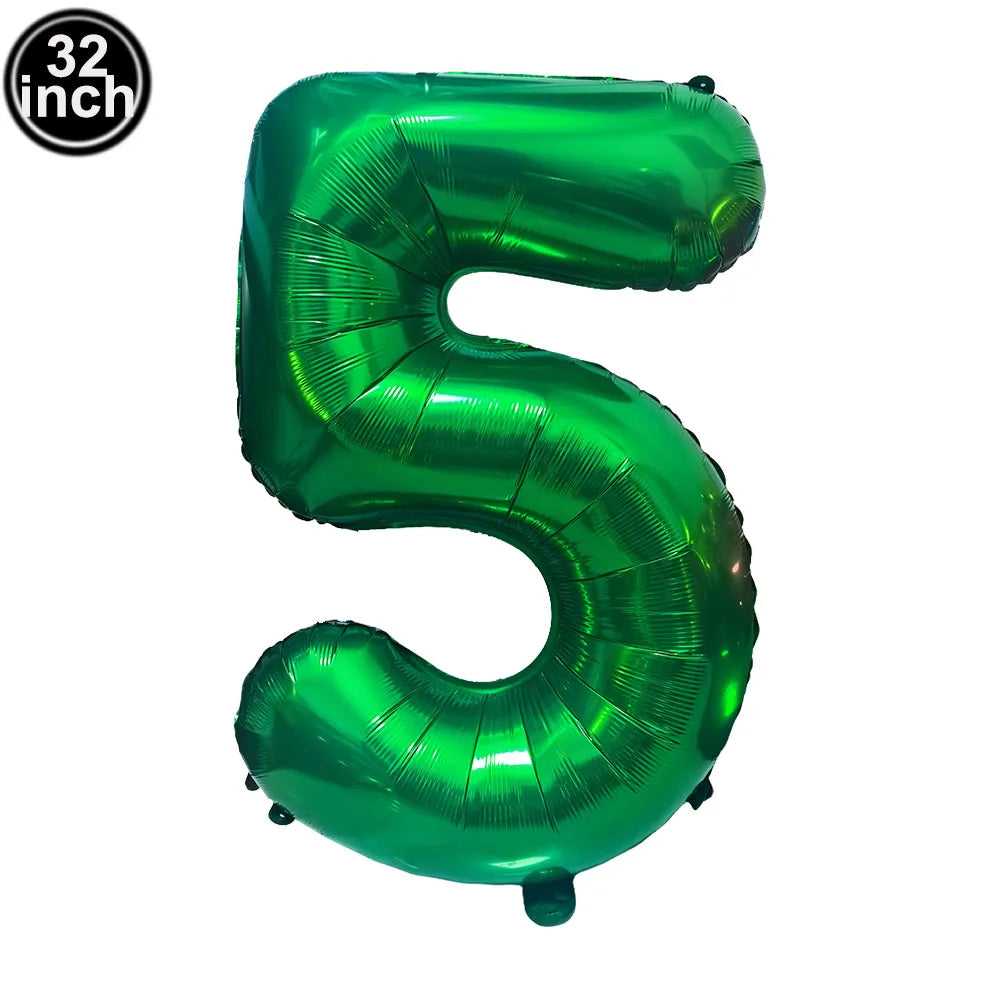 Blauer Ballon mit großen Zahlen, 32 Zoll, 0, 1, 2, 3, 4, 5, 6, 7, 8, 9, Geburtstag, Bachelorette-Luftballons, Figur, Golob-Party-Ballon-Dekoration