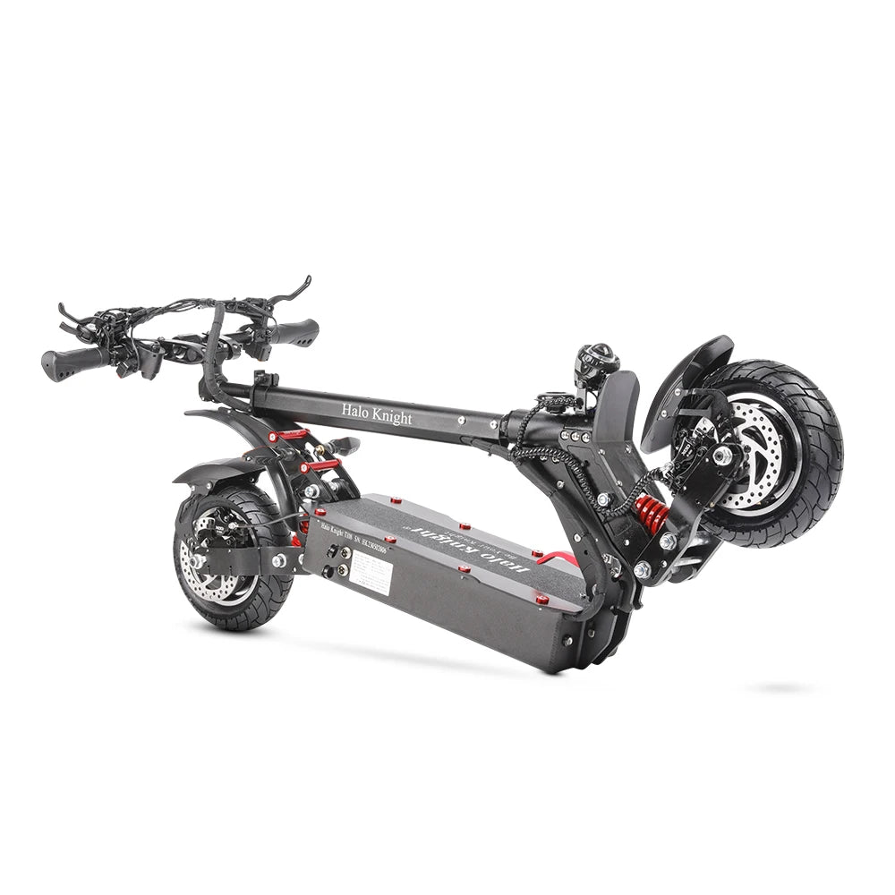 Halo Knight T108 28.8Ah 1000W Dual Motor Faldable Electric Scooter 65KM/H Max Range 60KM On-Road Tire E Scooter with Suspension.