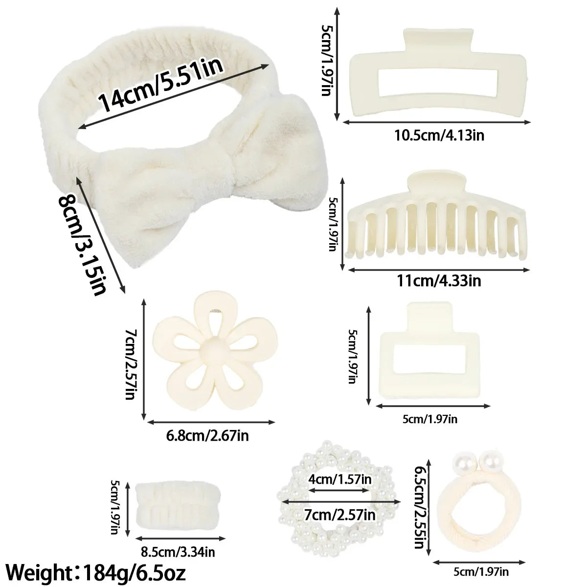 58-Piece Hair Accessories Set Butterfly End Hair Ties Shark Clip Flower Hair Grips Hair Bands Hair Accessories for Women Girls