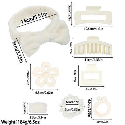 58-Piece Hair Accessories Set Butterfly End Hair Ties Shark Clip Flower Hair Grips Hair Bands Hair Accessories for Women Girls