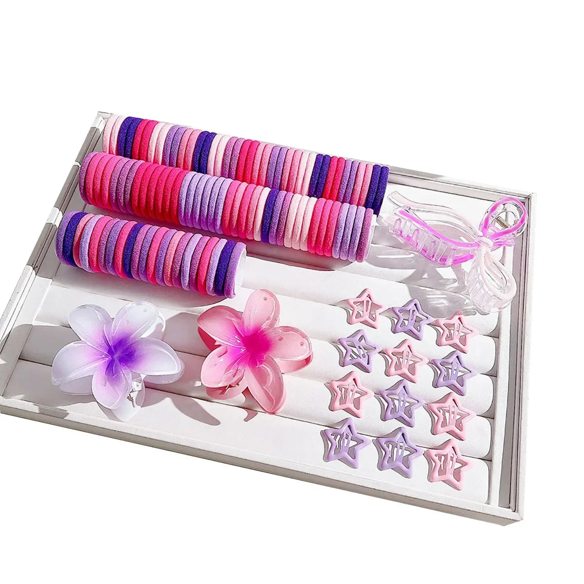 High Elasticity Hair Clip Set Butterfly Knot Egg Flower Combination Hair Grips Volumizing Sweet Fresh Looking Hair Clips.