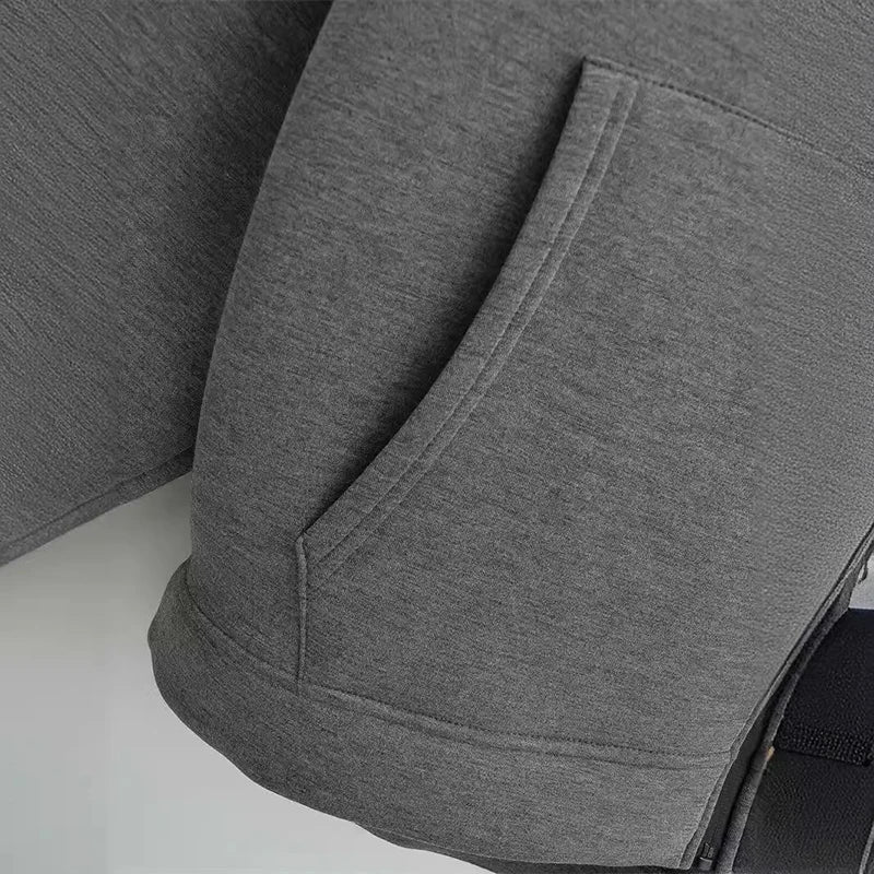 2024 Winter Neue frauen Zipper Hoodie High Street Unisex stil Doppel Taschen Oversize Lose Sweatshirts Oberbekleidung Top CYXX 073.