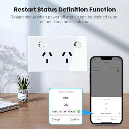 Melery Zigbee Smart Steckdose 2 Wege AU Elektrische Stecker Steckdose 10A Power Touch Sensor Schalter Drahtlose Fernbedienung Alexa Google Hause.
