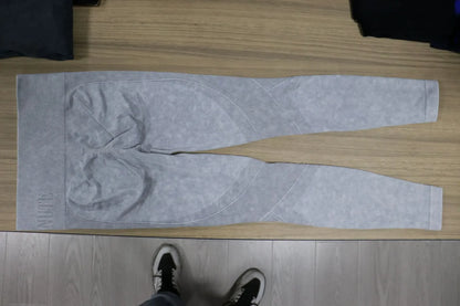 Women Seamless Gym High Waist Yoga Pants Hip Lifting Outdoor Sports Tight Waist Letter Sand Washed Pants Exercise Yoga Leggings