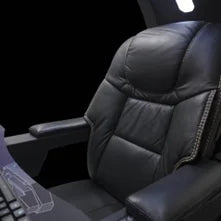 Manticore Zero Gravity Liegestuhl aus echtem Leder, Cockpit-Option, Memory-Schaum mit Massageunterstützung, mehrere Monitore