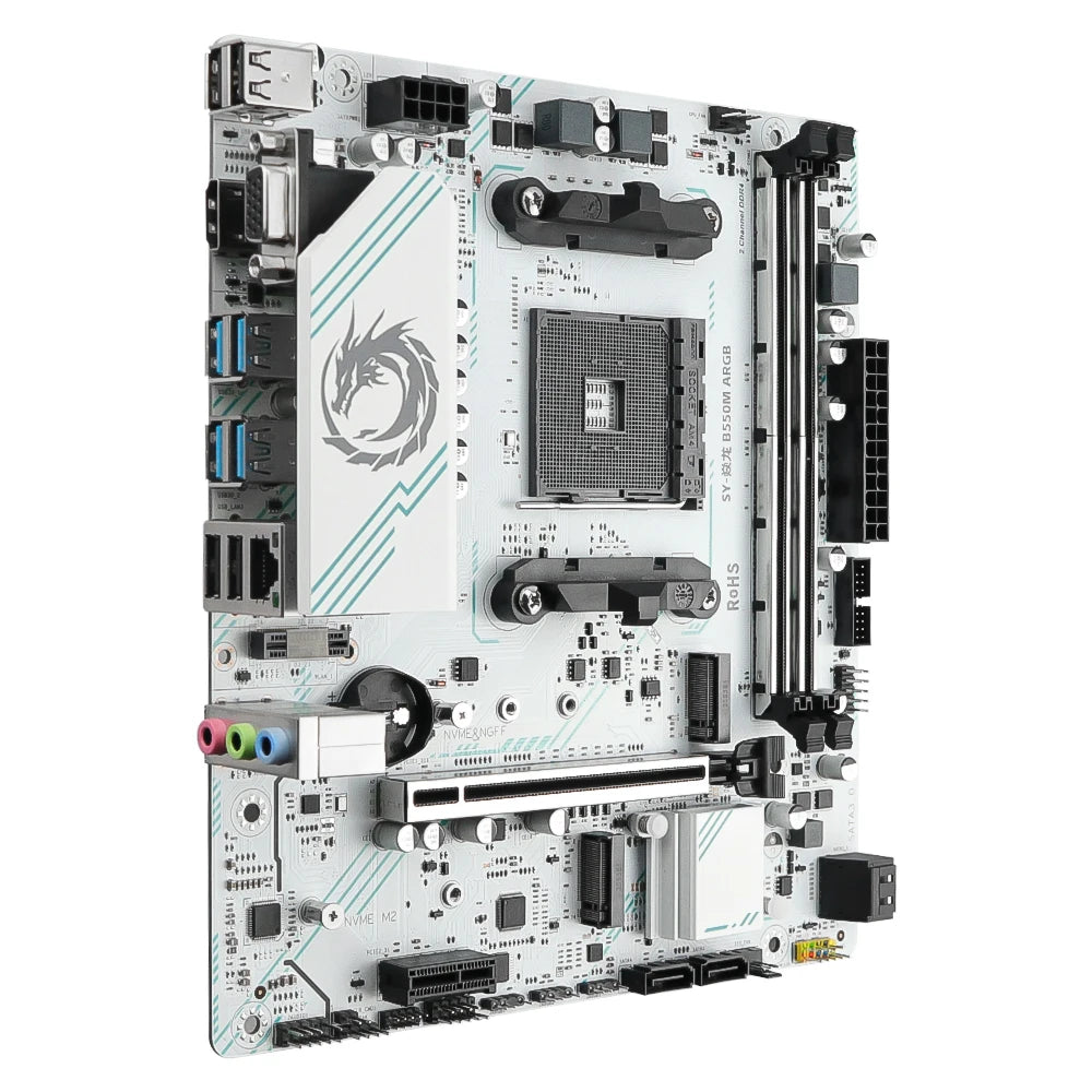 SOYO AMD B550M Gaming Motherboard USB3.1 M.2 Nvme Sata3 DDR4 Dual Channel Supports RYZEN R3 R5 R7 3000 4000 5000 CPU AM4 Socket.