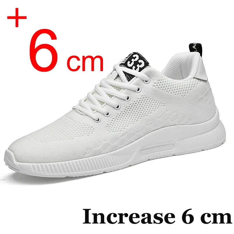 Männer Turnschuhe Aufzug Schuhe Versteckte Heels Atmungsaktive Erhöhung Schuhe für Männer Erhöhen Einlegesohle 6CM Sport Casual Höhe Schuhe.