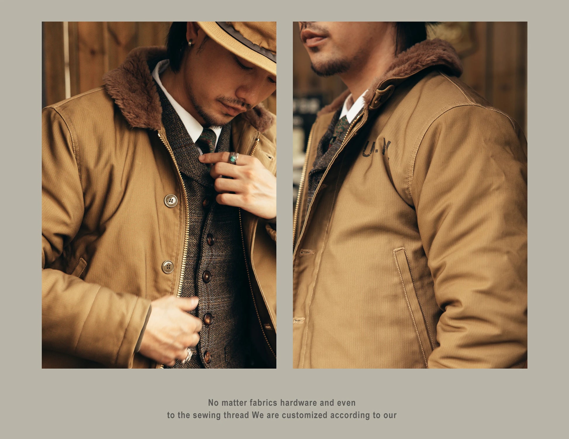 Red Tornado US Size Good Quality Cotton Canvas 70% Wool N1 Jacket N1-0001B.