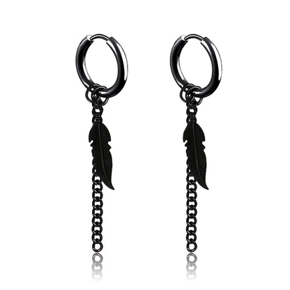 1 /11 Pairs Punk Stainless Steel Stud Earrings Black Earrings Set For Men Women Vintage Hip Hop Piercing Ear Jewelry Accessories.