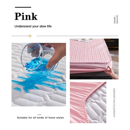 Waterproof Thicken Mattress Cover Quilted Latex Mat Bed Covers Pad Skin-Friendly Fitted Sheet Protector Bedspread150/160/180x200
