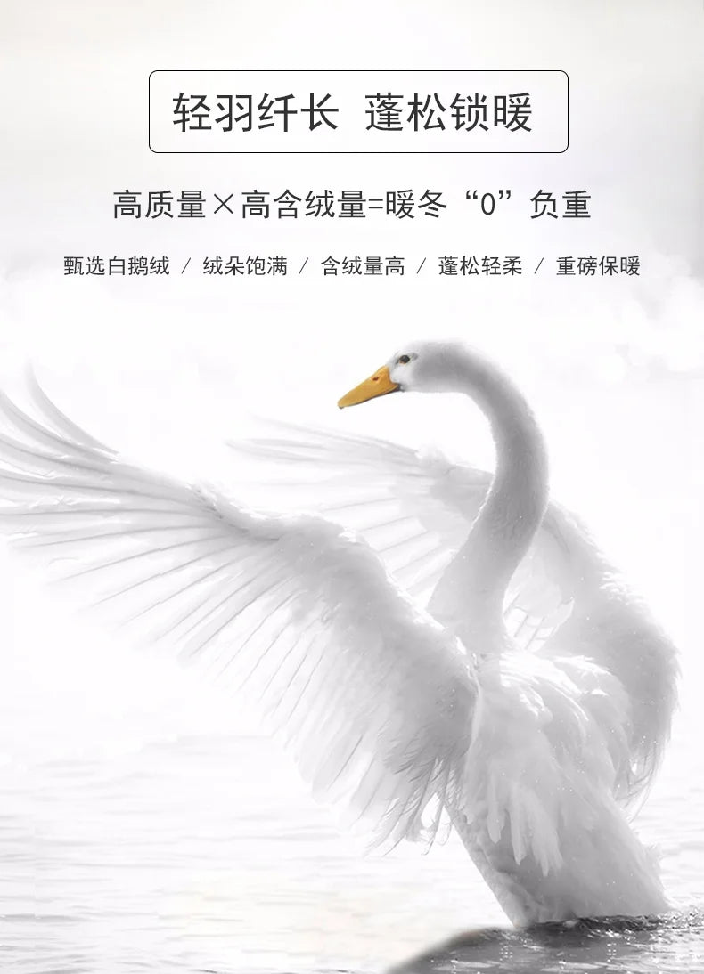 Goose Down Soft Duvet Luxury Blanket King Queen Twin Size Comforter Bedding Filler Bread Shape Super Warm Quilt.